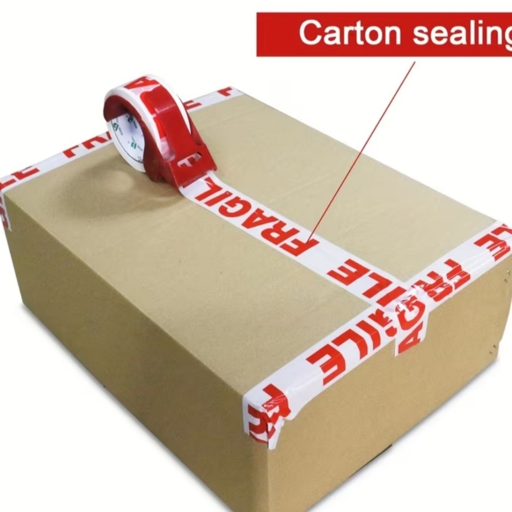 Fragile Packing Tape Roll with Bold Red Print - Picture 2 of 3